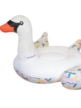 Giant Inflatable Swan Ride-On Pool Float 75" Abstract Design By Swimline